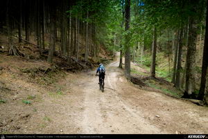 Trasee cu bicicleta MTB XC - Traseu MTB Masivul Piatra Craiului: Zarnesti - Cabana Gura Raului - Prapastiile Zarnestilor - spre Cabana Curmatura (varianta familie, copil de 1 an) de Andrei Vocurek