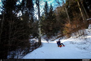 Trasee cu bicicleta MTB XC - Traseu MTB Muntii Bucegi: Busteni - Valea Cerbului - Valea Spumoasa - Poiana Tapului - Sinaia (Cascada Valea Spumoasa, Castelul Cantacuzino, Castelul Peles) de Andrei Vocurek