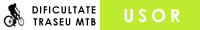dificultate traseu MTB XC: traseu usor